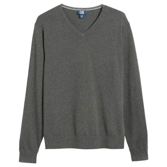 NWT Cutter & Buck Lakemont Tri-Blend Mens V-Neck Pullover Grey Sweater Size Smal - Picture 13 of 13